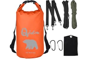 QIDOE Bear Food Bag for Camping Ultralight Food Bag Hanging System 10 L Waterproof Bear Bag Pulley Systems Includes Waterproof Bear Bag, Nylon Ropes, Hooks for Camping Backpacking