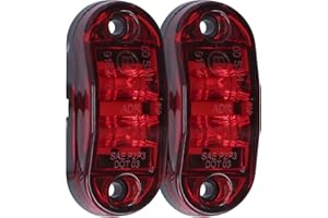 Side Marker Indicator Lights, Fydun 10-30V 2 LED Marker Light Side Marker Lamp Warning Light for Cars Trucks Trailers RVs(B (