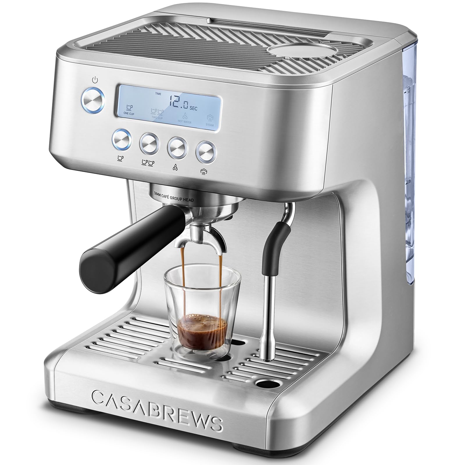 Photo 1 of CASABREWS Ultra Espresso Machine with LCD Display, Powerful Milk Frother and Customizable Brewing Temperature, Provides Barista-Level Lattes and Cappuccinos