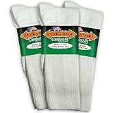 Extra Wide Comfort Fit Athletic Crew (Mid-Calf) Socks for Men and Women, For Wide Feet Pick your size, Do not size up