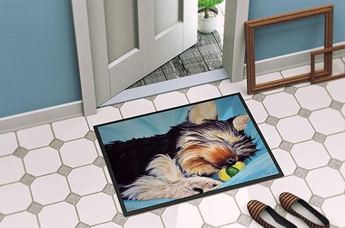Caroline's Treasures AMB1075MAT Naptime Yorkie Yorkshire Terrier
