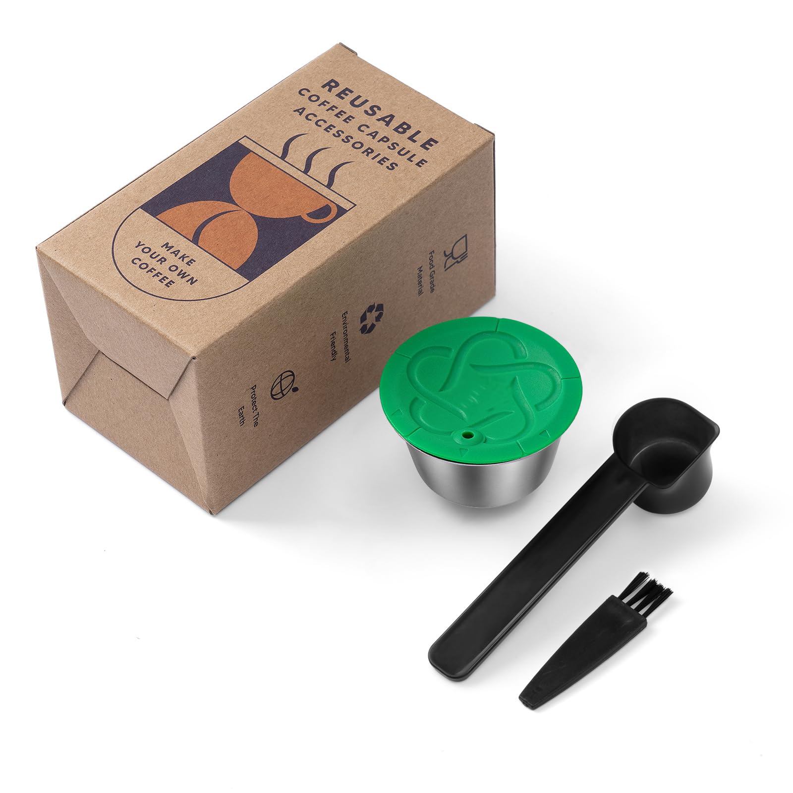 RECAFIMIL Reusable Dolce Gusto Coffee Pods, Refillable Coffee Capsules Stainless Steel Crema Coffee Capsules Pods for Dolce Gusto Coffee Maker Machine