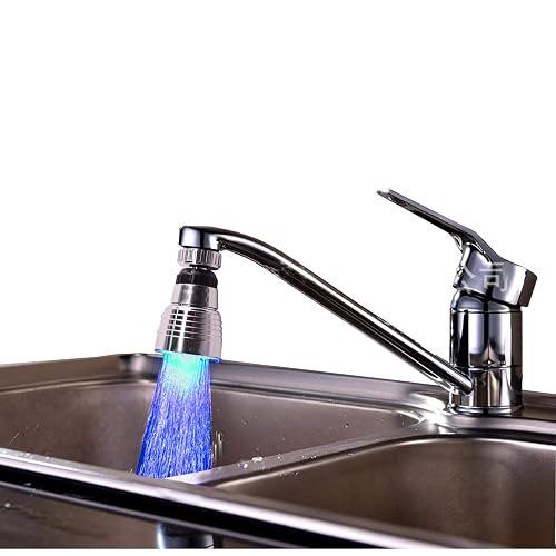 3 Color Led Tap Light Color Changing Faucet Light - 3-Color Temperature ...