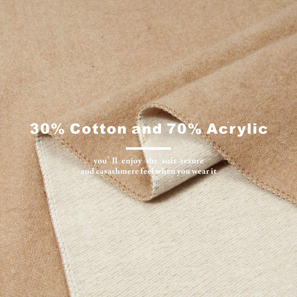 YENOREX Women's 2 tone large Soft Cashmere Feel Shawls Wraps Fall Winter Scarf gift YENOREX Women's 2 tone large Soft Cashmere Feel Shawls Wraps Fall Winter Scarf gift