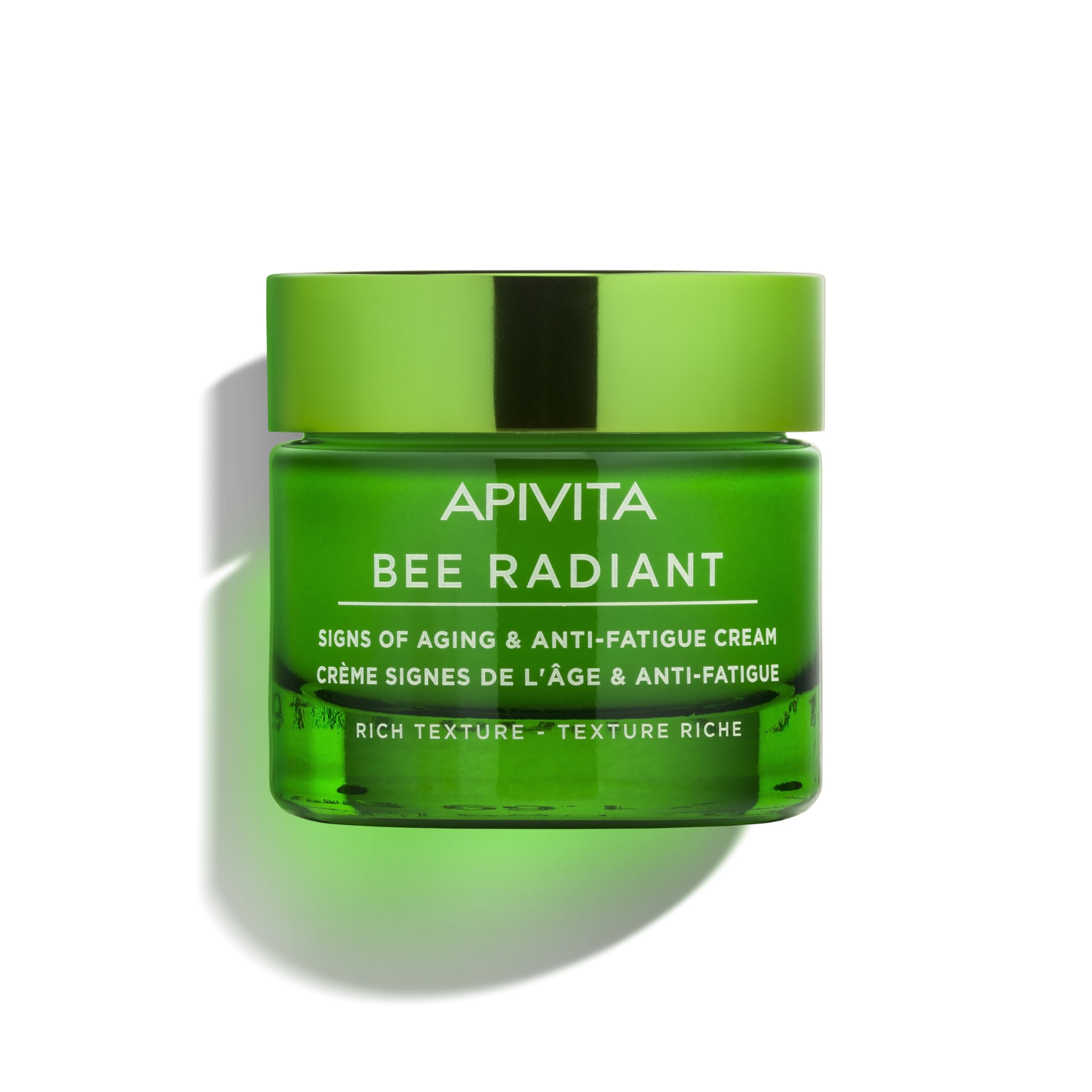 Apivita Bee Radiant Signs of Aging & Anti-Fatigue Face Cream 50ml - Antiwrinkle Moisturizer for Dry Skin With Propolis & White Peony - Fights Lines, Wrinkles & Fatigue Signs, Boosts Brightness