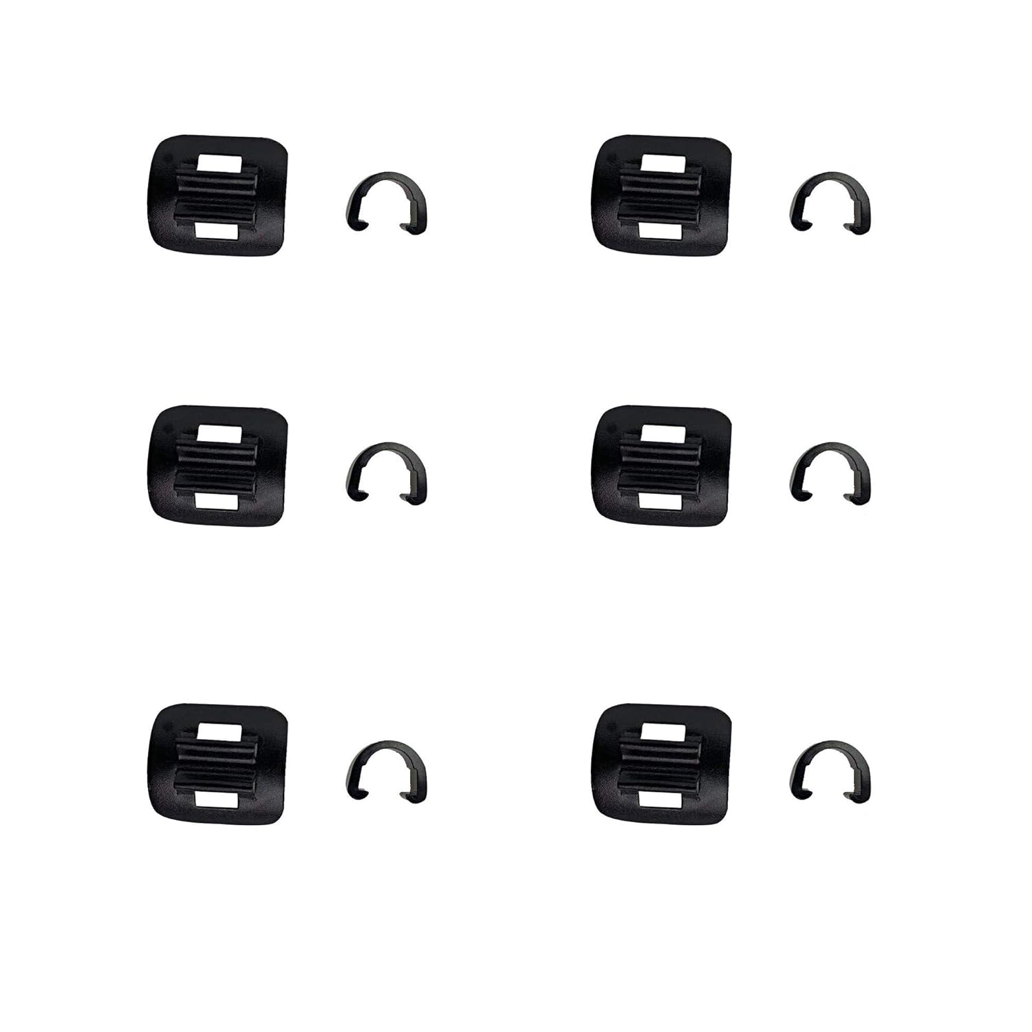 AKANTOR Alloy Stick-On Cable Guides w/C-Clips Pack of 6