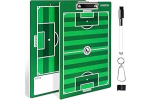 LYINGFISH Dry Erase Coaches Clipboard, Waterproof Soccer Whiteboard for Coaches Double-Sided Soccer Clipboard for Coaches Writable and Erasable Coaching Board Dry Erase Coaching Board Coaching Board Gift