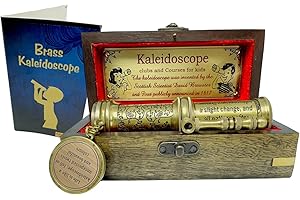 Handcrafted Brass Kaleidoscope – Vintage Nautical Collectible Gift for Adults & Collectors – Sentimental Keepsake with Greeti