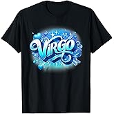 Blue Virgo Zodiac Star Sign T-Shirt
