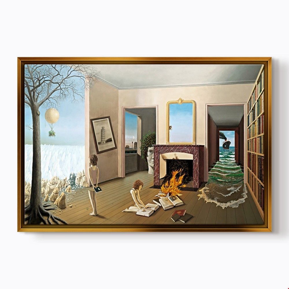 PlusCanvas - Entre les Trous de la Memoire - Dominique Appia - 75 x 50cm (30" x 20") Gold Framed Print