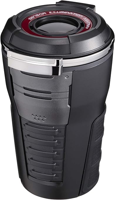 Amazon ナポレックス 車用 灰皿 Fizz センサーイルミアッシュ ブラック タンブラー型 ブルーled付 電池交換不要 ソーラー発電 充電 ワンタッチ消化 灰捨て簡単 Napolex Fizz 975 車 バイク 車 バイク