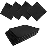 8 Pcs Black Adhesive Foam Padding, Closed Cell Foam Sheet 1/4“ Thick 6 Inch X 6 Inch, Neoprene Rubber Pad Self Stick Anti-Sli