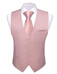 Barry.Wang Mens Pink Suit Vest Formal/Leisure
