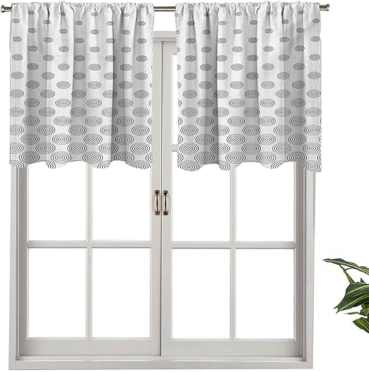 Hiiiman Cenefa de cortina de ventana moderna en espiral circular