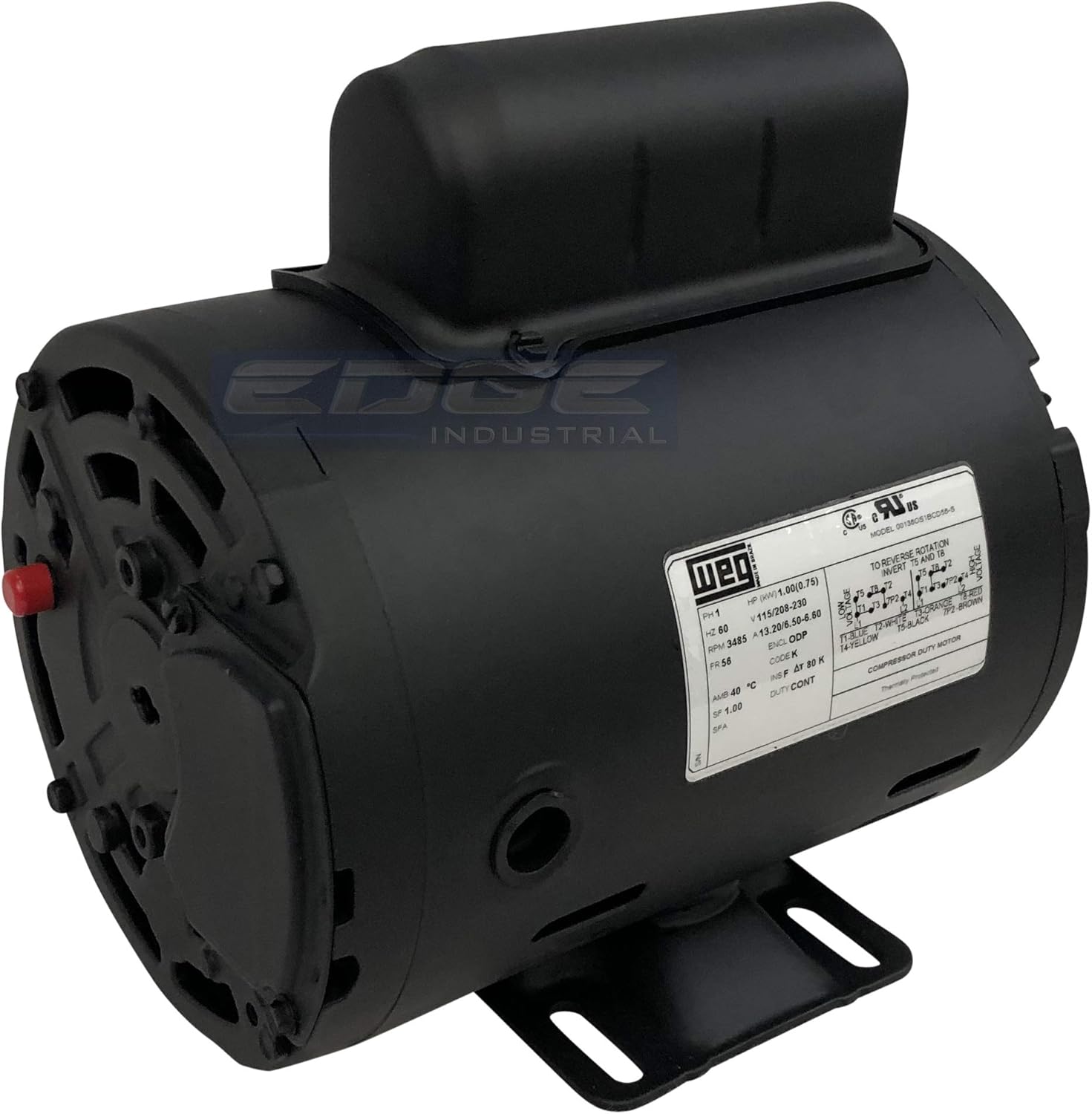 New WEG 1HP Electric Motor Fan Pump 56 frame 3480 rpm 1 phase 115/230 volt - - 