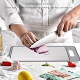 ZPSHYD Defrosting Tray 4-in-1 Double-Sided Chopping Board 14.4x9.8in Grey view 3