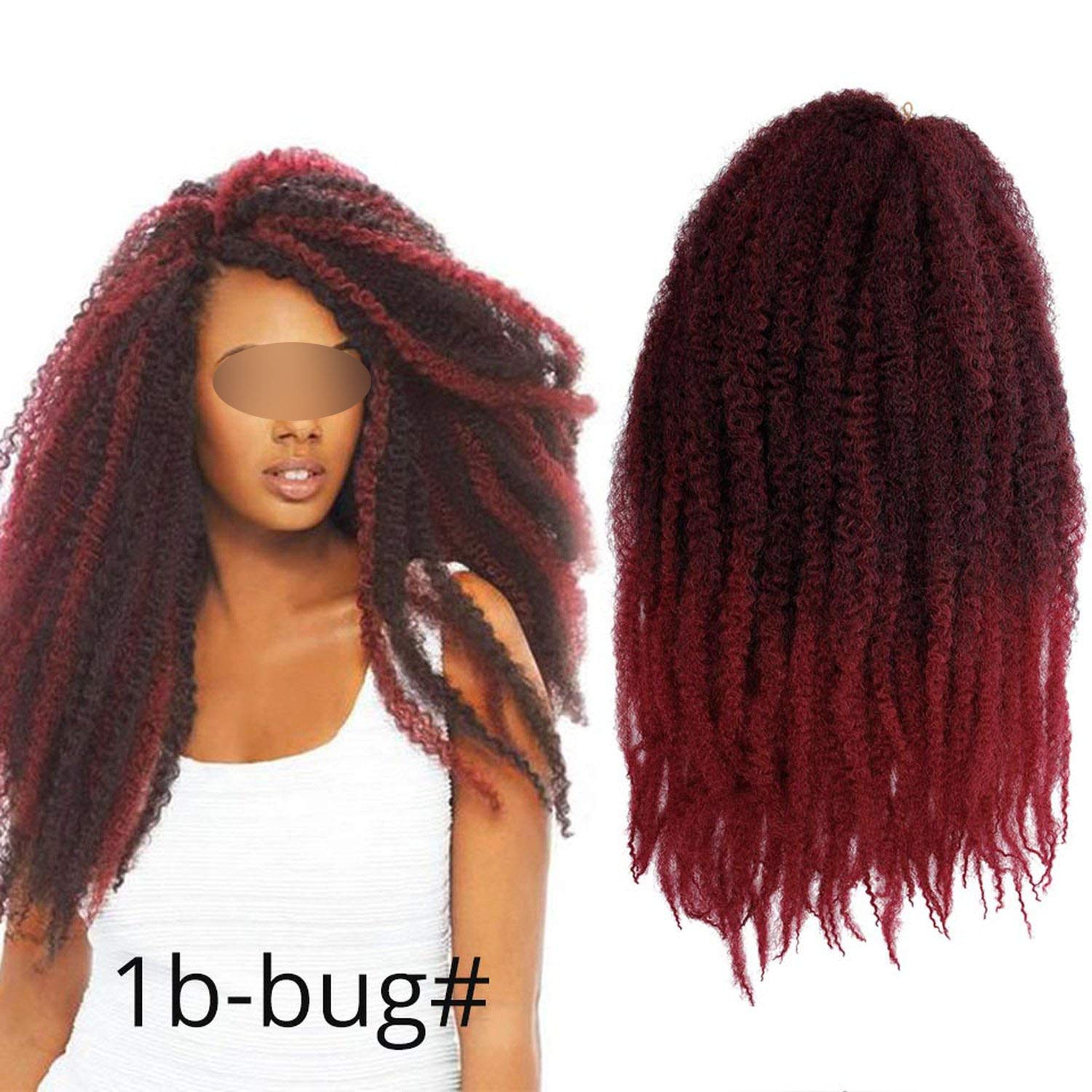 Amazon Com 18 Inch Ombre Marley Braids Hair Crochet Afro Kinky