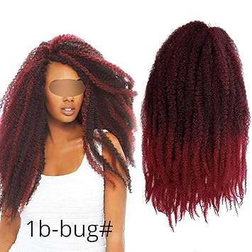 Amazon Com 18 Inch Ombre Marley Braids Hair Crochet Afro Kinky