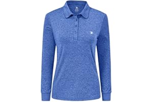 AIRIKE Golf Polo Shirts for Women Long Sleeve Colourful Quick-Dry Workwear & Activewear-Womens Athletic Apparel