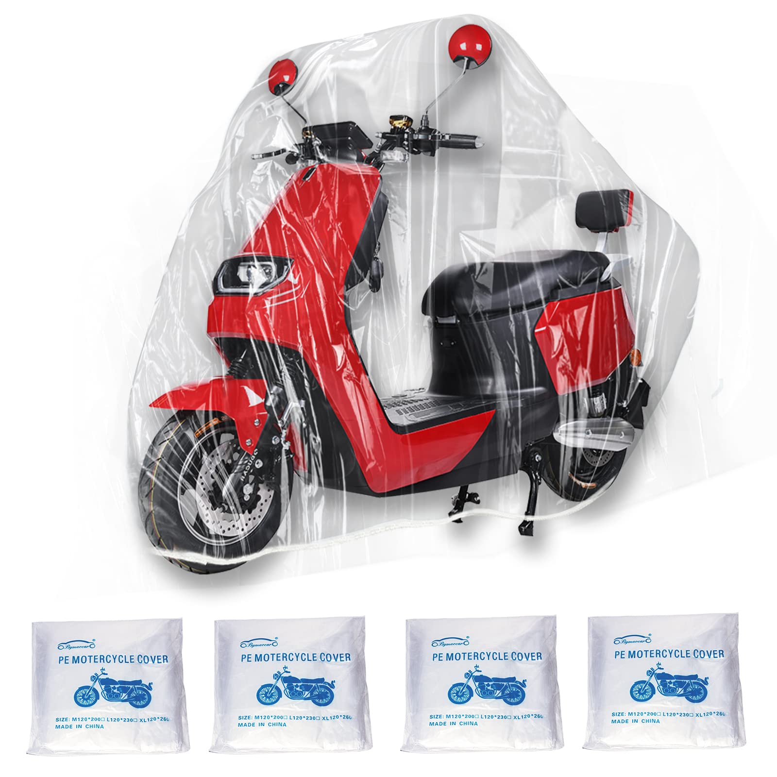 Scooter Cover,disposable Clear Plastic Mobility Scooter Cover (XL) Moped Pride Scooter Accessories Waterproof Dust- Proof Outdoor.