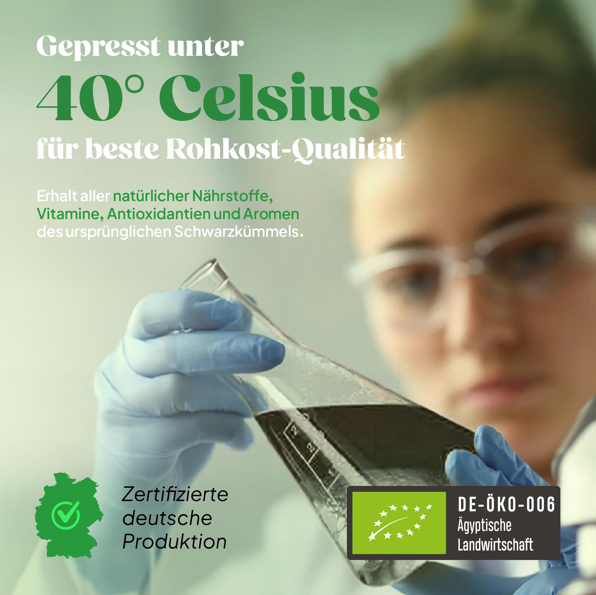 Black Seed Oil Bio Schwarzkümmelöl ungefiltert 250ml – Ägyptisches Schwarzkümmel Öl mit hohem Thymochinongehalt (4600 mg/1000 ml) aus deutscher Ölmanufaktur 7