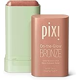 Pixi On-the-Glow Bronze - SoftGlow, Hydrating Tinted Moisture Bronzer Stick with Ginseng, Aloe Vera & Fruit Extracts, For Cheeks & Lips, 19g / 0.6oz, Paraben-Free