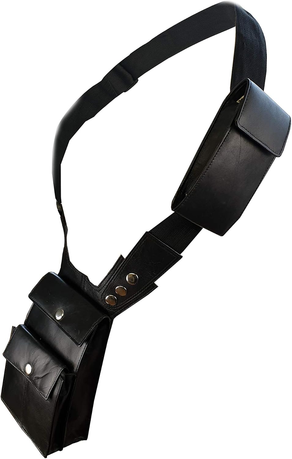 Real Leather Underarm Shoulder Holster Bag, Travel Organiser Wallet, Shoulder Utility Pouch, Removable Phone Pocket