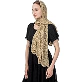 Wgior Rectangular Chapel Veil Scarf Catholic Church Veils Mantilla Wrap Shawl Mass Head Covering