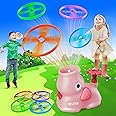 Elephant Stomp Flying Disc Launcher - Outdoor Toy For Kids 3-10 (12 Discs & Nets Included)