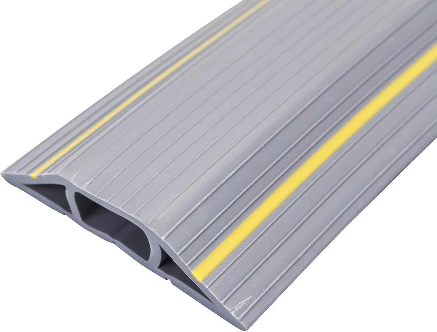 6 5 Feet Heavy Duty Cable Protector Cord Cover 3 Cord Channels Durable Gray Pvc Is Flexible Odor Free Easy To Unroll And Open Conceal Wires
