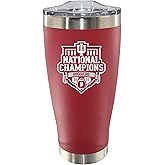 The Memory Company Officially Licensed NCAA National Football Champs 2025 20oz Insulated Stainless Steel Travel Mug Tumbler, Indiana University Bloomington