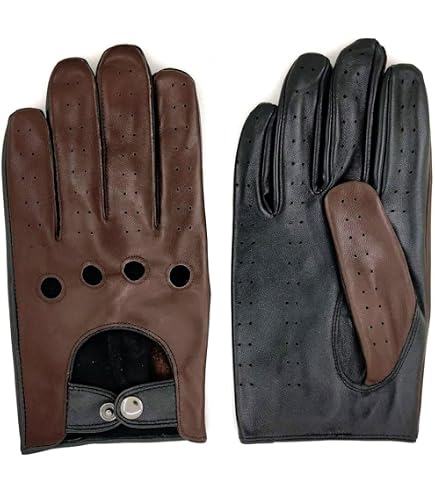 Gants Demi-Doigt Homme - Cuir Véritable Souple - Marque MAKE OR BREAK - Neuf Avec Étiquettes