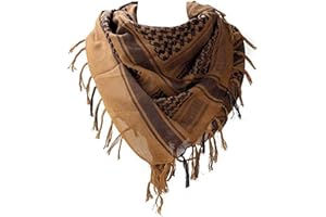 Scarf Military Shemagh Arab Tactical Desert Keffiyeh Windproof Wrap Muslim Hijab with Tassel 43x43 inch