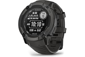 Garmin Instinct 2X Solar, Rugged GPS Smartwatch, Built-in Flashlight, Solar Charging Capability, Multi-Band GNSS, Graphite