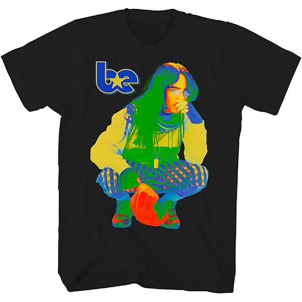 Billie Eilish US公式オンライン　ツアーTシャツ Billie Eilish Men's Hit Me Hard and Soft Star Tour T-Shirt Black
