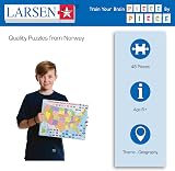 Larsen K12 US Political Map 48pc Tray Jigsaw Puzzle Kids Age 4+ Flags Capitals view 3