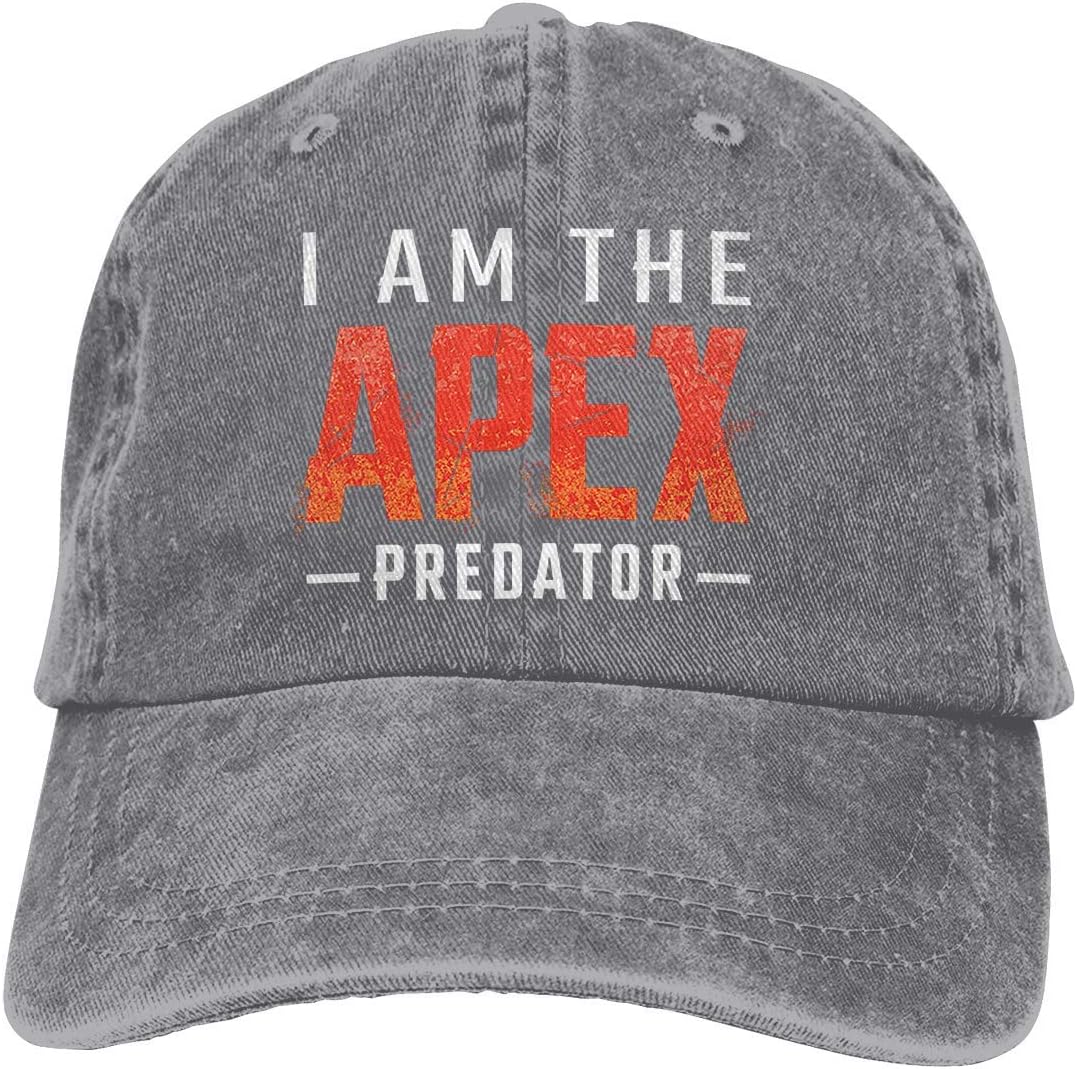 Adult CustomComfortable Hip-pop Caps Apex Legends I Am The Apex Predator Fashion Baseball-Cap Black