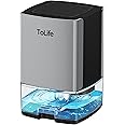 ToLife Dehumidifiers for Home 30 OZ Water Tank with Auto-Off 500 sq.ft Portable Small Dehumidifier for Bathroom Bedroom RV Closet Room 7 Colors LED Light, Silver