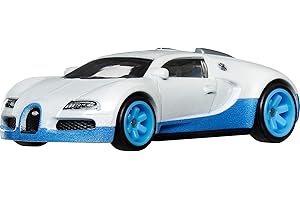 Hot Wheels Premium Car Culture Hammer Drop 1:64 Scale Die-Cast Bugatti Veyron Vehicle with Real Riders Tires & Metal/Metal Bo
