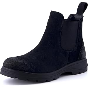 CUSHIONAIRE Britain Genuine Suede Chelsea Ankle Boots for Women | Water Resistant Suede, Side Gore Panels, Cushioned Insole,