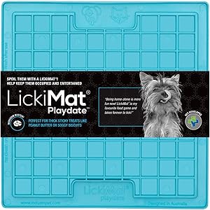 Lickimat Classic Dog Slow Feeders for Boredom & Anxiety Reduction; Perfect for Food, Treats, Yogurt, Peanut Butter. Fun Alternative to a Slow Feed Dog Bowl!