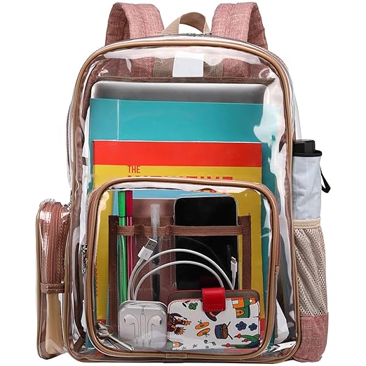 Clear Backpack, Packism Heavy Duty Clear Backpack with Reinforced