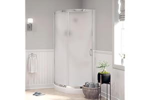 OVE Decors 15SKA-B1431P-001AC Breeze Corner with Base and Walls, 32 Inch, Chrome