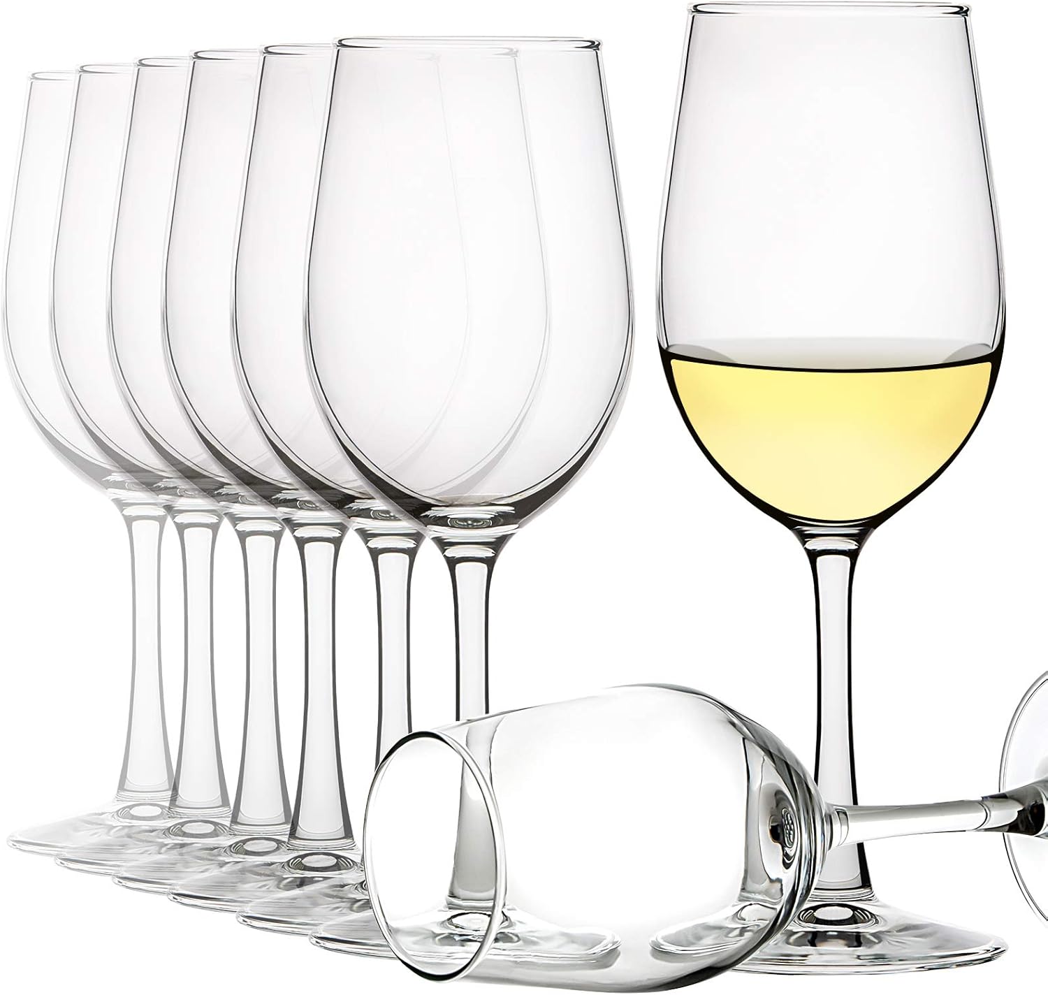 AllPurpose Wine Glasses [Set of 8, 12 Ounce] Lead Free, Classic