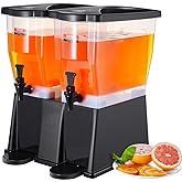 VEVOR Beverage Dispenser, 3 Gallon x 2 Drink Dispensers for Parties, Plastic Juice Dispenser with Stand Spigot Lid, Iced Tea Lemonade Juice Water Dispenser, for Restaurants, Hotels, Parties