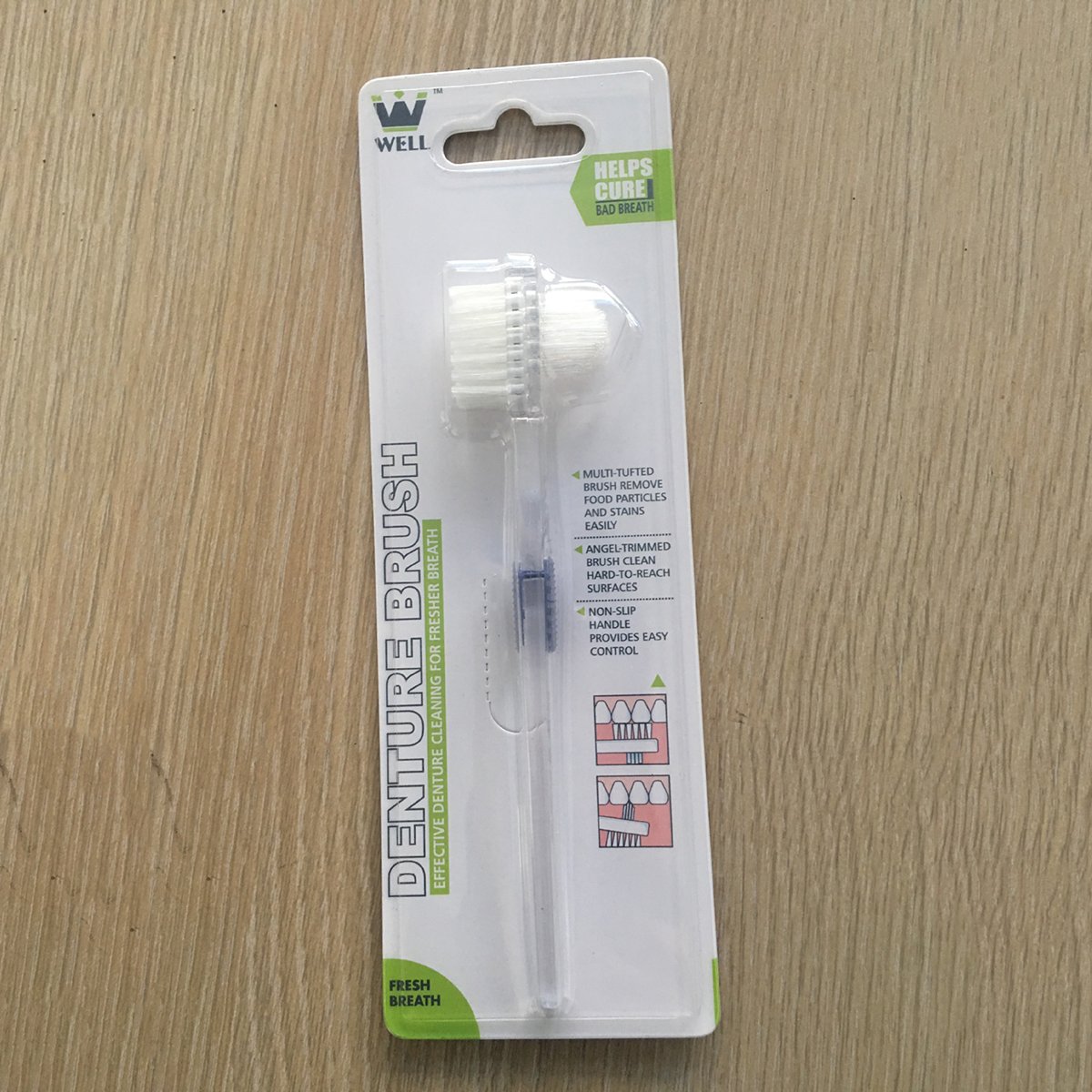 Healifty Denture Brush False Teeth Cleaning Tool Double-sided Toothbrush 3pcs : Beauty