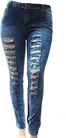 plus black ripped jeans