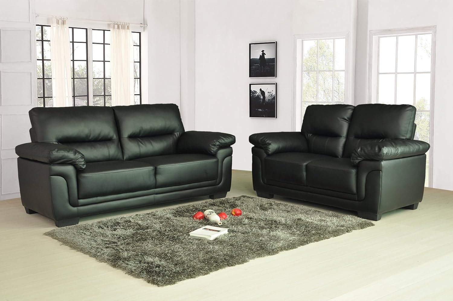 Kansas Brown Leather Sofa Suite 3 2 Seater Brand New 12 Months