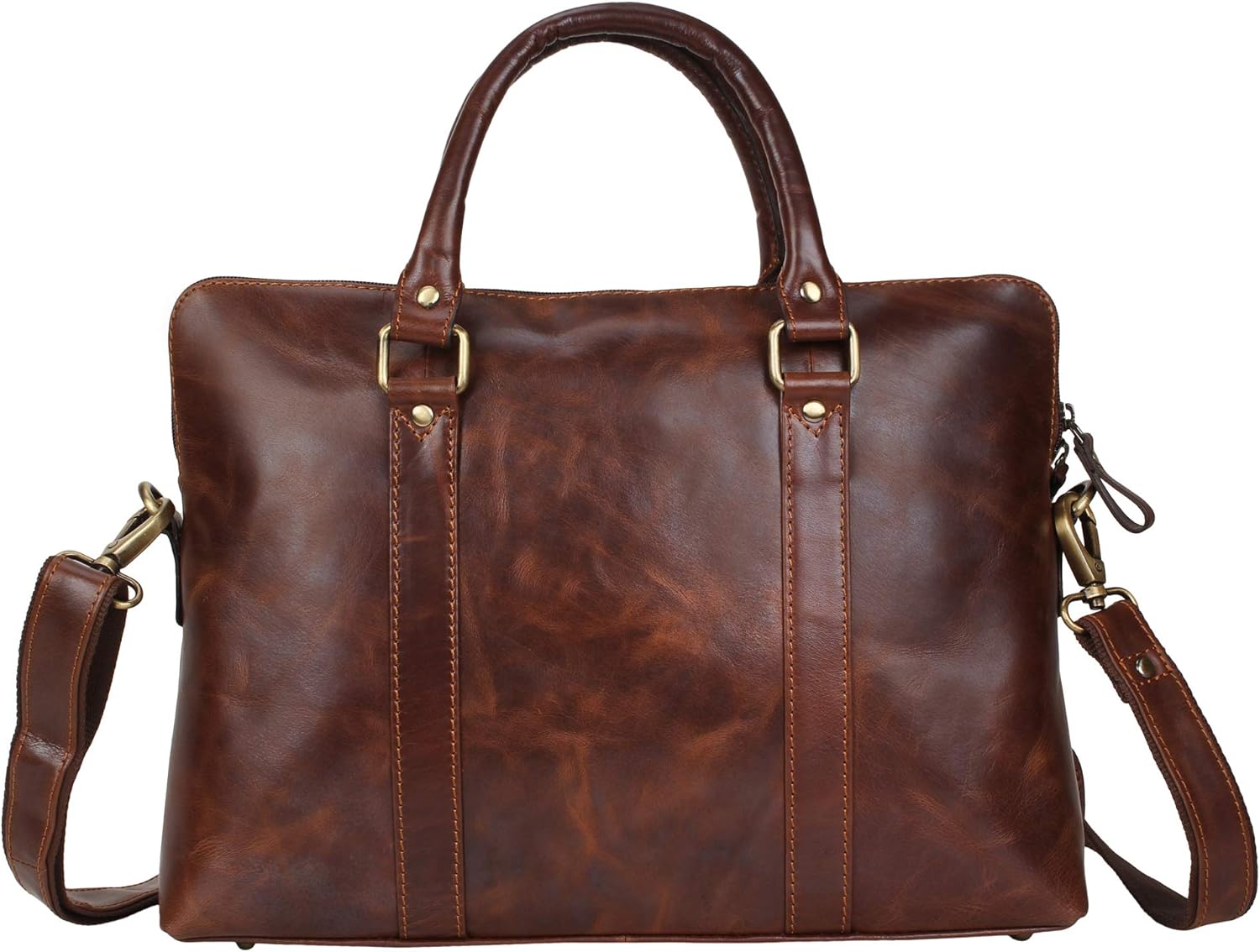 Pitaara Genuine Leather Women's Laptop Bag For Laptops Size 14" (Brown): Shoes