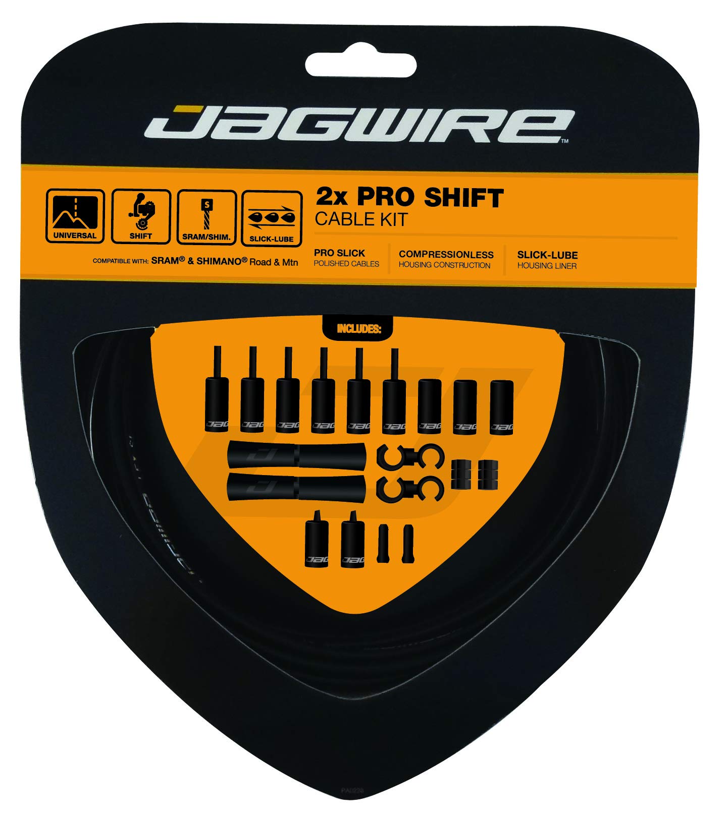 Jagwire PCK500 2X Pro Shift Gear Cable Set, Black, One Size โ image 1